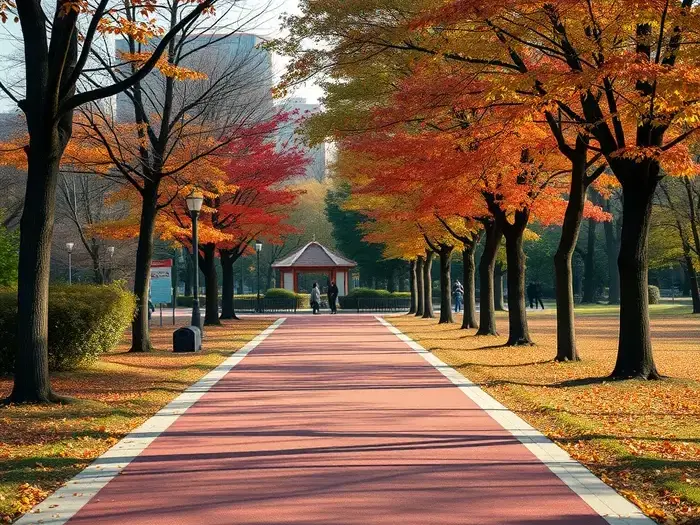 公園のカラー舗装