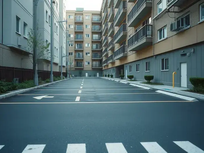 マンション駐車場の舗装